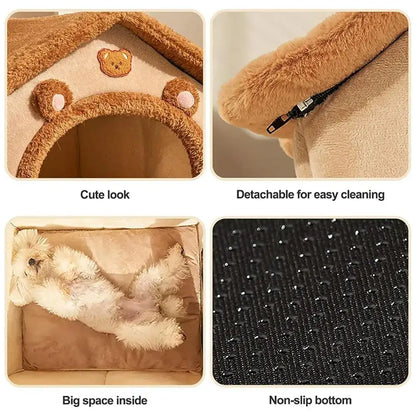 Pet Warm House – Cozy Cat & Dog Bed for All Seasons - OneClickSmart