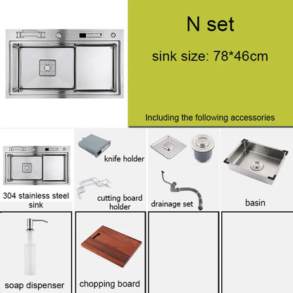 Stainless Steel Multifunction Waterfall Kitchen Sink