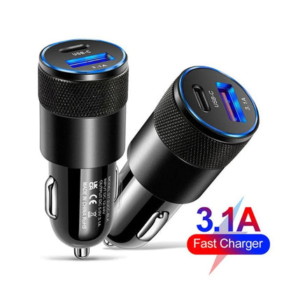 3-in-1 Retractable Backseat Car Charger