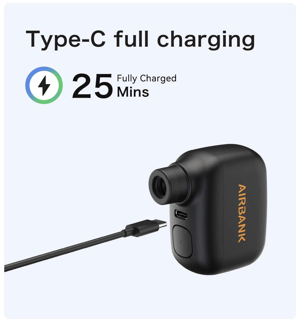 Airbank Pocket SE Mini Electric Bike Pump – Portable Rechargeable Tire Inflator