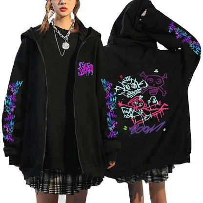Arcane Jinx Anime Zipper Hoodie