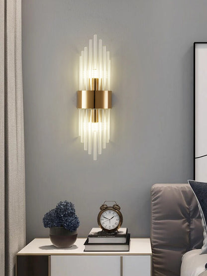 Crystal Wall Sconce Gold Black G9 Light