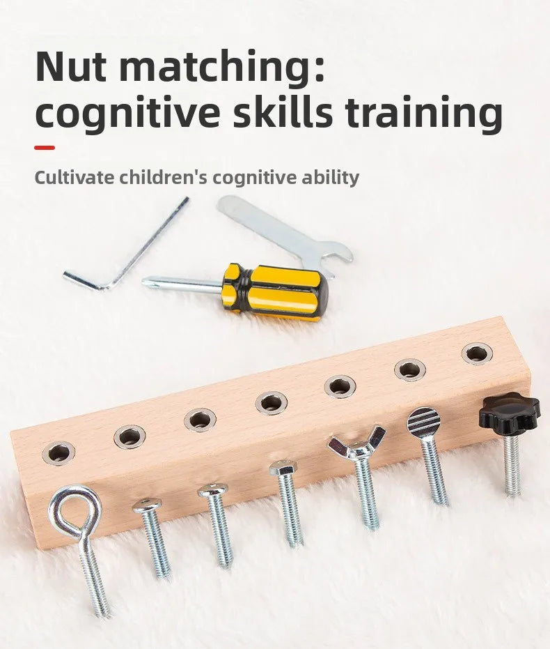 Kids Wooden Screw & Nut Toy