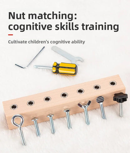 Kids Wooden Screw & Nut Toy