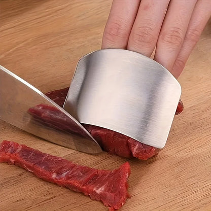 Stainless Steel Finger Guard for Safe Vegetable Slicing