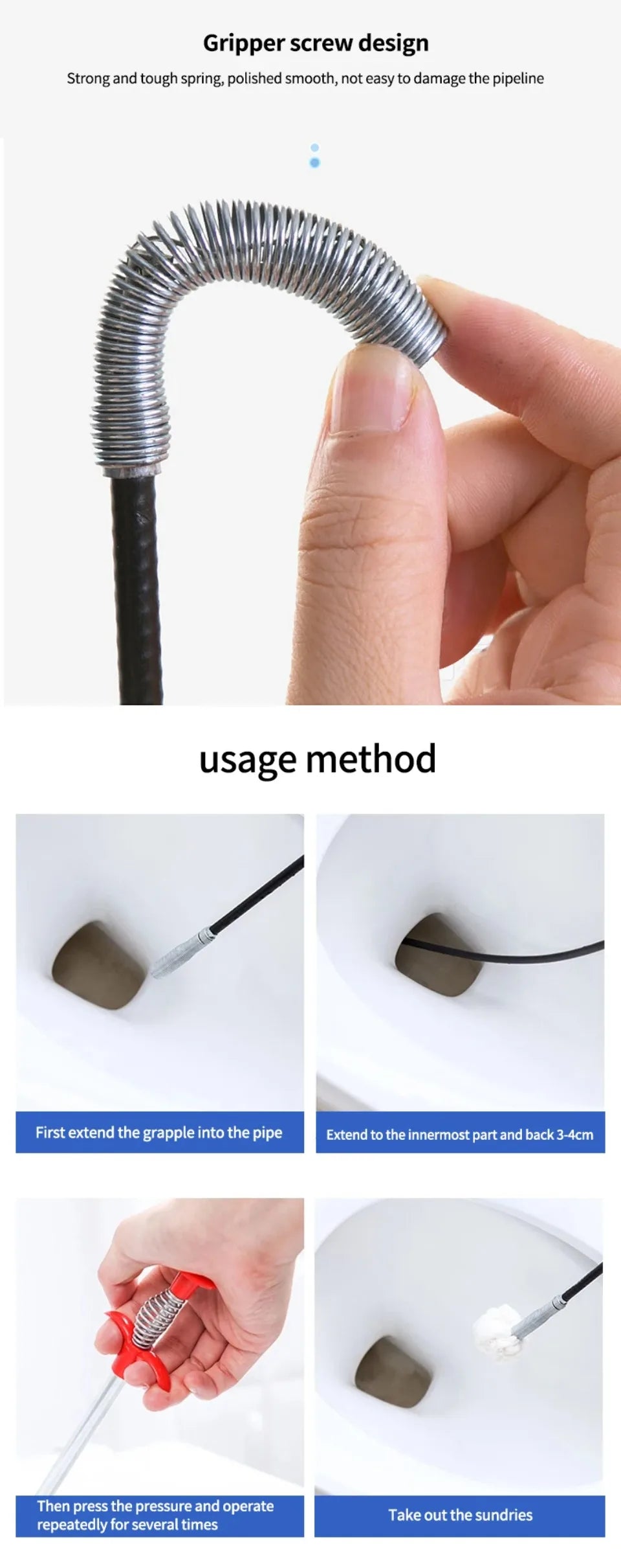 Spring Pipe Dredging Tool