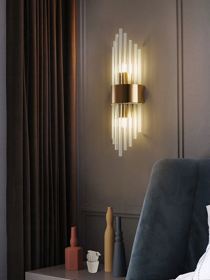 Crystal Wall Sconce Gold Black G9 Light