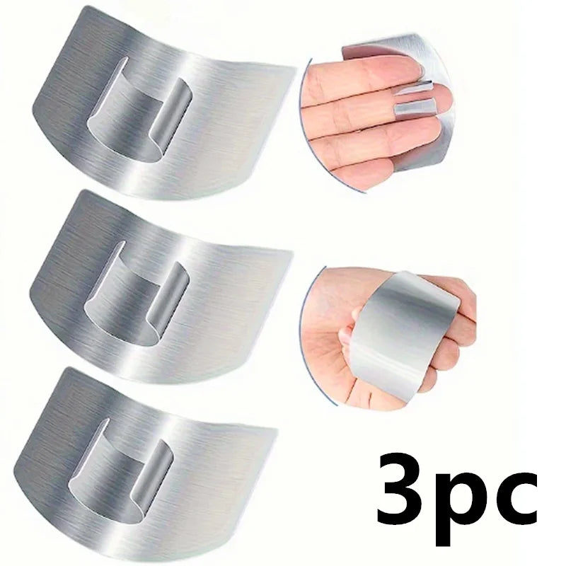 Stainless Steel Finger Guard for Safe Vegetable Slicing