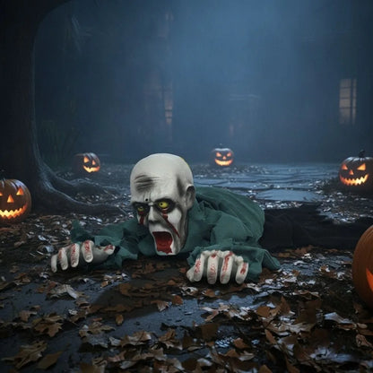 Green Crawling Ghost Figure for Halloween Haunted House