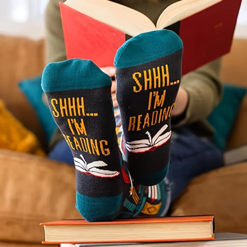 Men’s crew socks for book lovers