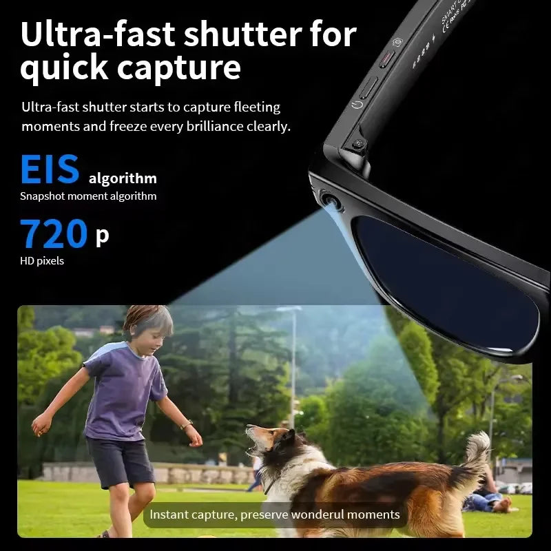 AI Smart Glasses with Camera, Bluetooth & Translation