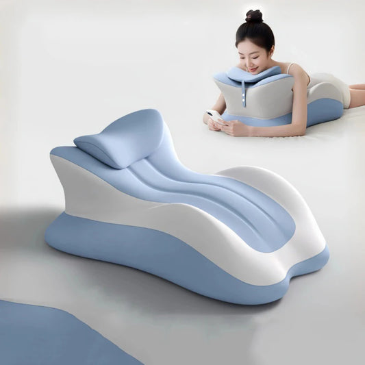 Multifunctional backrest comfort cushion with soft support padding for spine alignment, reading, and relaxing on bed, sofa, or chair.