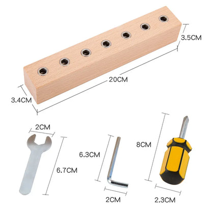 Kids Wooden Screw & Nut Toy