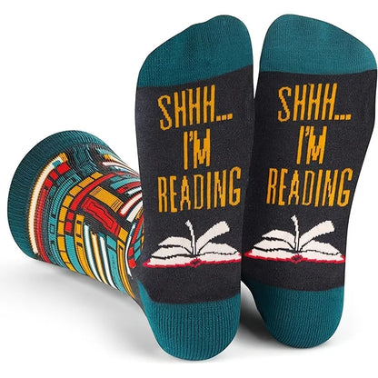 Shh I’m Reading funny reading socks