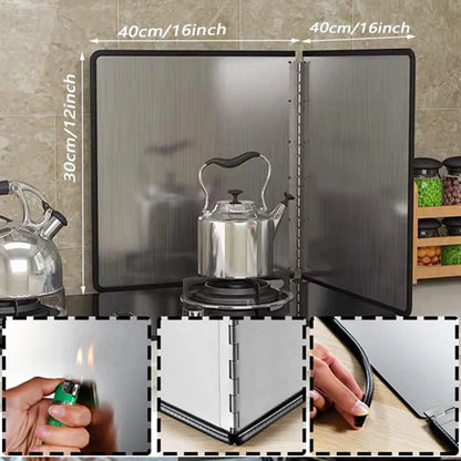 Foldable Stove Splatter Guard Non-Stick Grease Shield