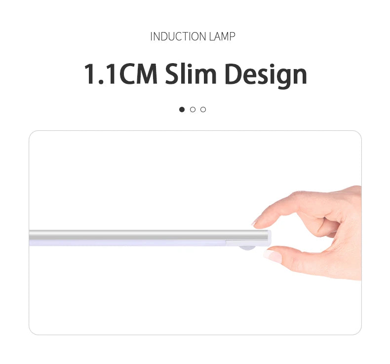 Rechargeable Motion Sensor Cabinet Light – USB-C Magnetic LED Bar for Kitchen, Closet & Stairs