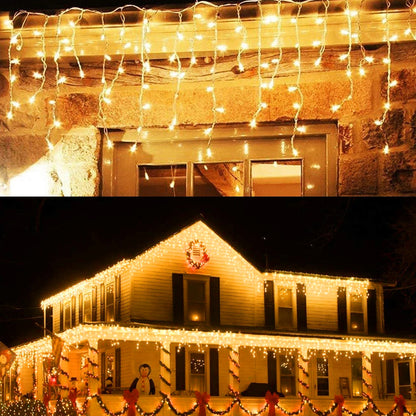 5m LED Icicle Curtain Lights – Outdoor Christmas Decorative String Lights