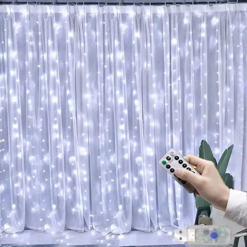 USB Powered LED Curtain Fairy Lights with Remote