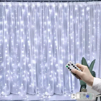 USB Powered LED Curtain Fairy Lights with Remote