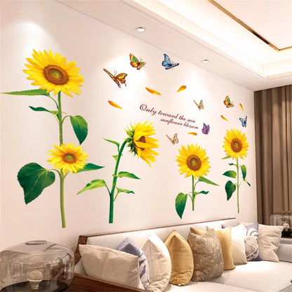 Purple Lavender Flower Butterfly Wall Stickers – Home Decor Decals
