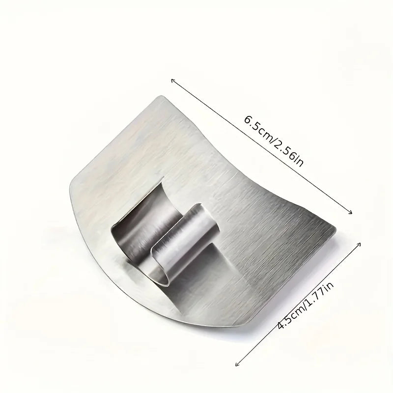 Stainless Steel Finger Guard for Safe Vegetable Slicing