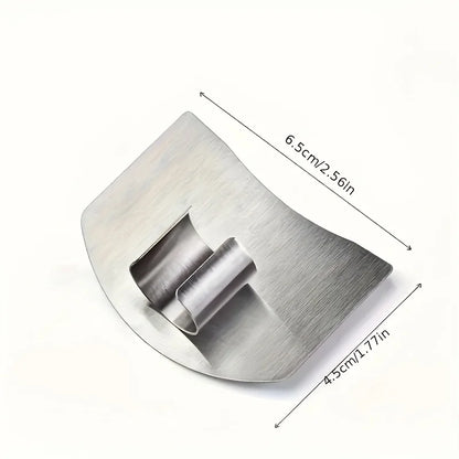 Stainless Steel Finger Guard for Safe Vegetable Slicing
