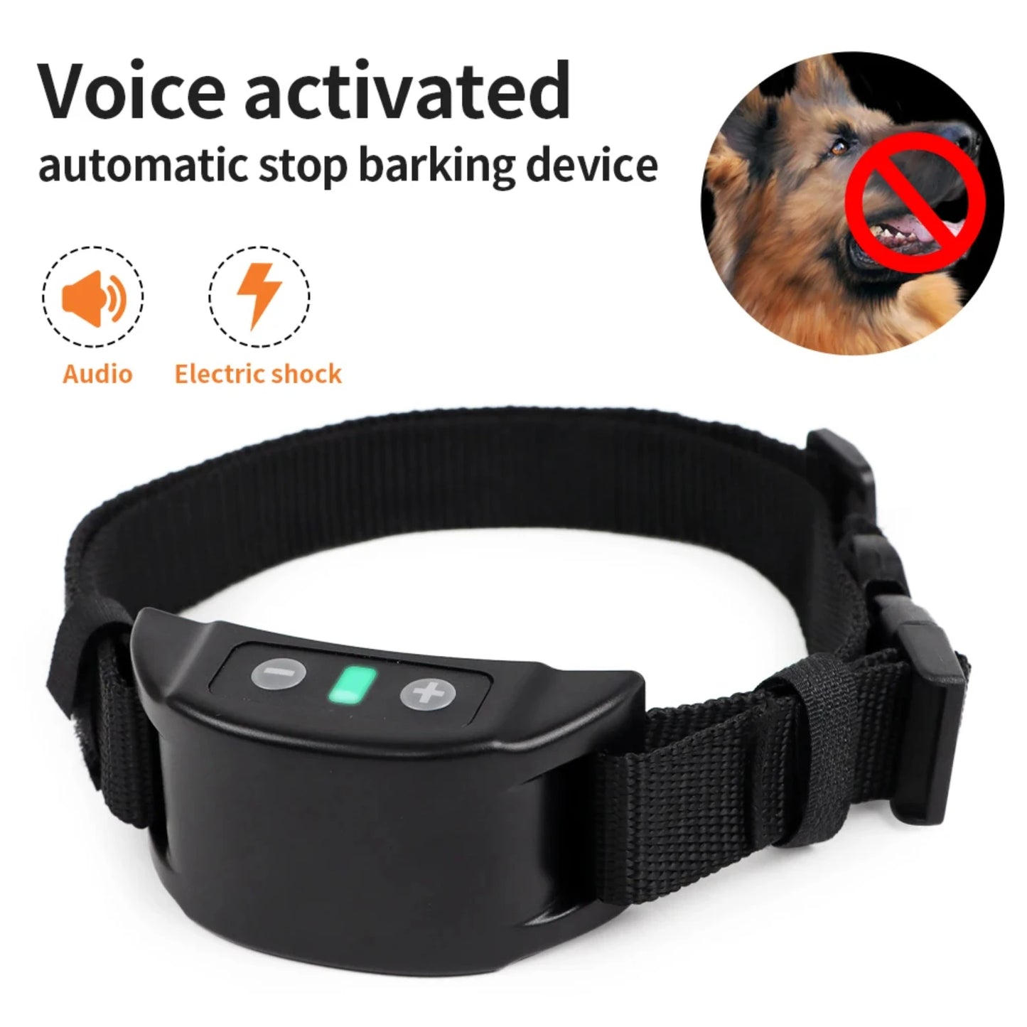 USB rechargeable dog training collar designed to support behavior training with adjustable settings, comfortable fit, and durable waterproof design.