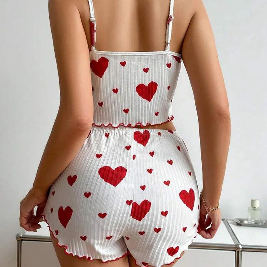 Women's 2-Piece Pajama Set – Tank Top & Shorts Sleepwear