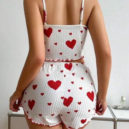 Women's 2-Piece Pajama Set – Tank Top & Shorts Sleepwear