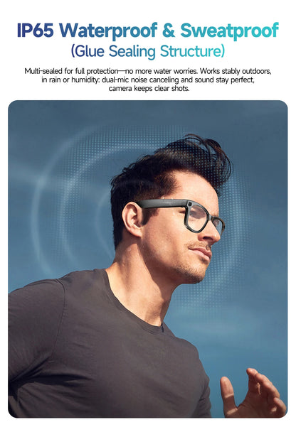 AI Smart Glasses with Camera, Bluetooth & Translation