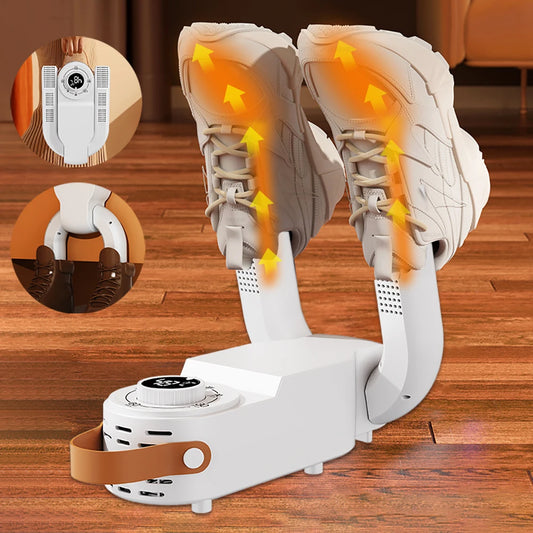 Portable Electric Shoe Dryer 220V for fast drying of wet shoes and boots, compact electric heater with safe and efficient moisture removal.