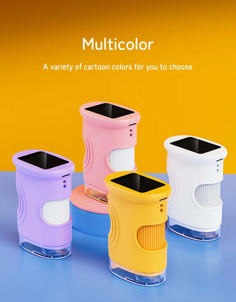 Pocket Microscope for Kids with 4K 2.0" Screen