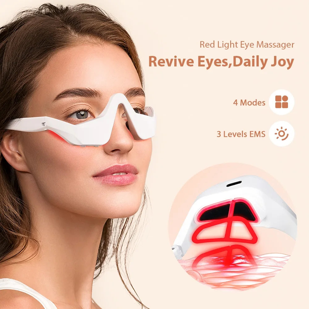 Foreverlily EMS Eye Massager Glasses for Eye Fatigue Relief