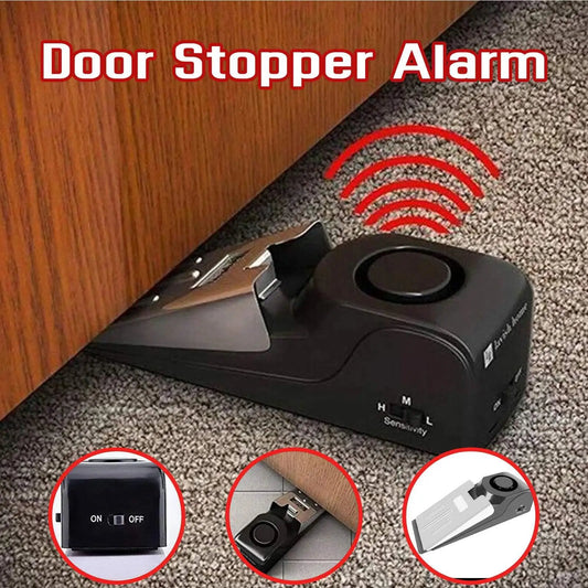 Anti-Theft Door Stopper Alarm portable security device for home hotel and travel use