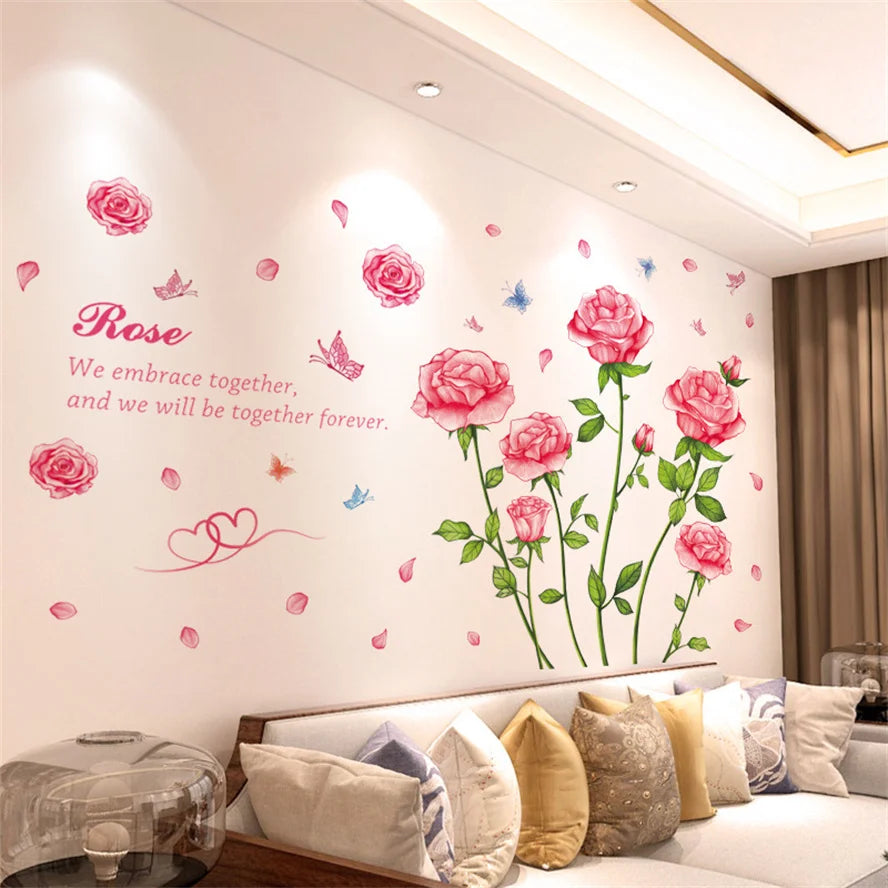 Purple Lavender Flower Butterfly Wall Stickers – Home Decor Decals