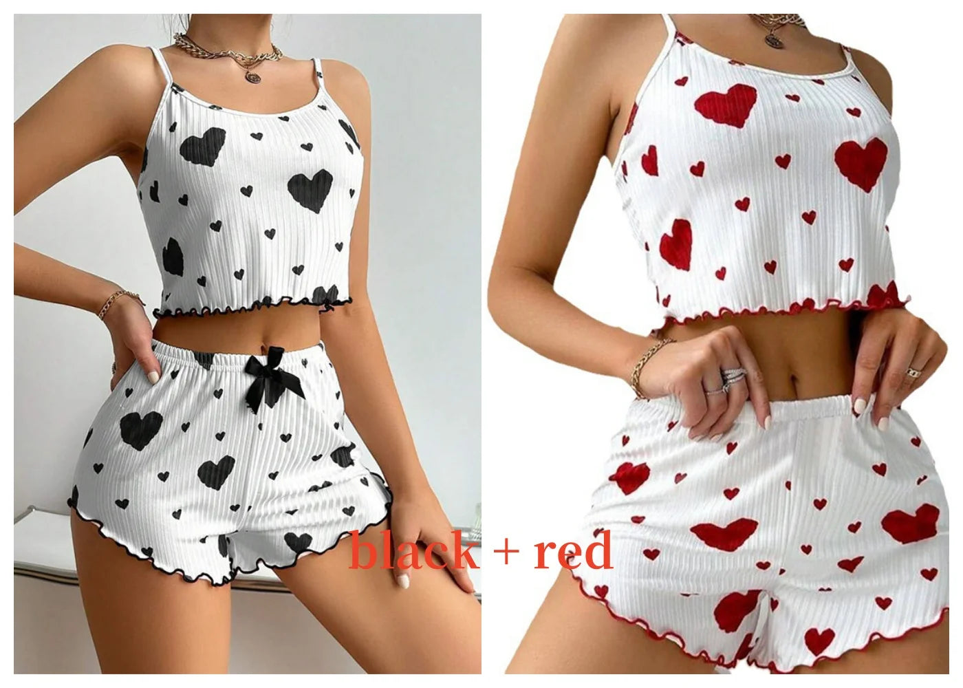 Women's 2-Piece Pajama Set – Tank Top & Shorts Sleepwear