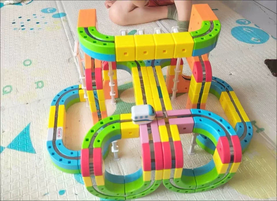 Magnetic Track Car Building Blocks