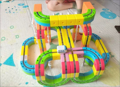 Magnetic Track Car Building Blocks