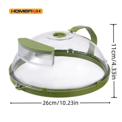 Microwave Splatter Cover With Water Steamer