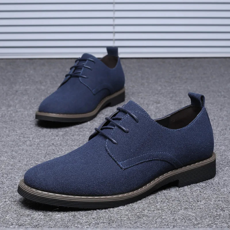 Men’s Black PU Suede Dress Shoes – Business, Wedding & Casual