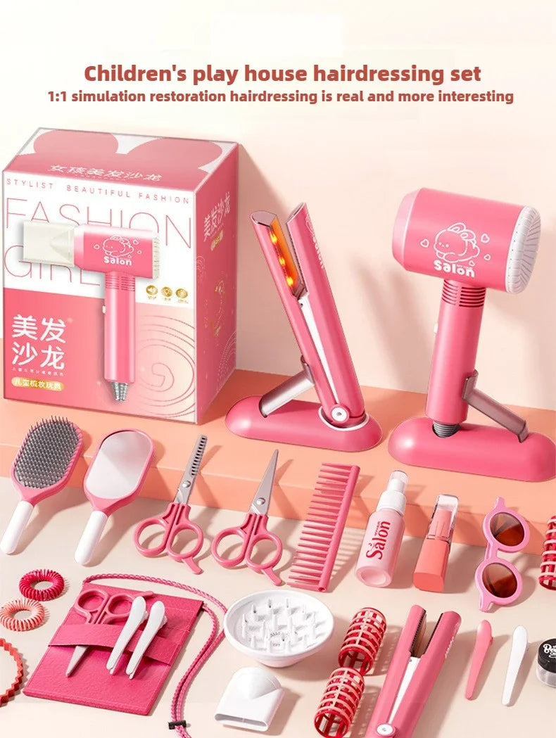 Girls Beauty Salon Set – Kids Hair & Makeup Play Kit