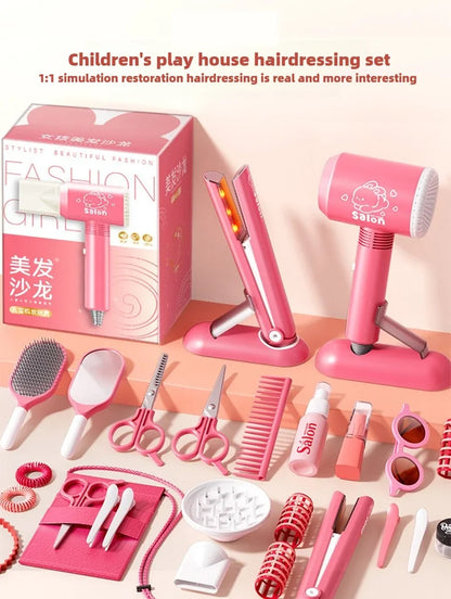 Girls Beauty Salon Set – Kids Hair & Makeup Play Kit