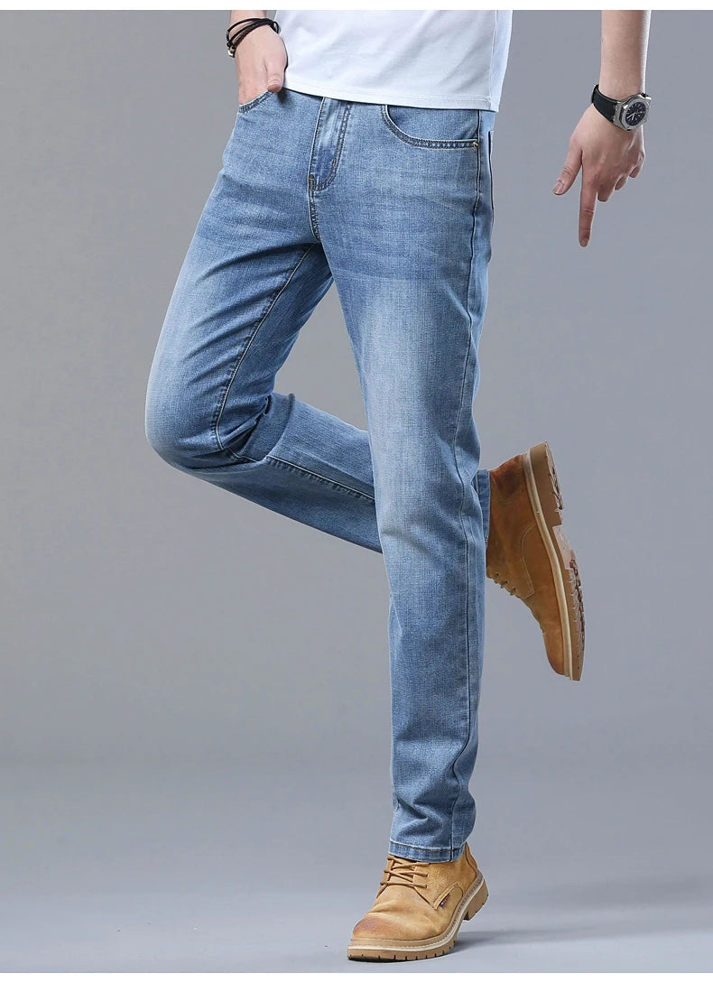 Men’s Slim Fit Luxury Jeans – Classic Style Denim Pants