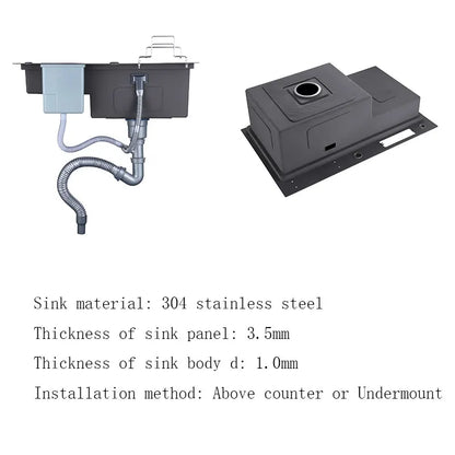 Stainless Steel Multifunction Waterfall Kitchen Sink
