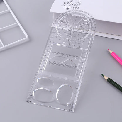 Rotatable Drawing Ruler for Geometry & Drafting