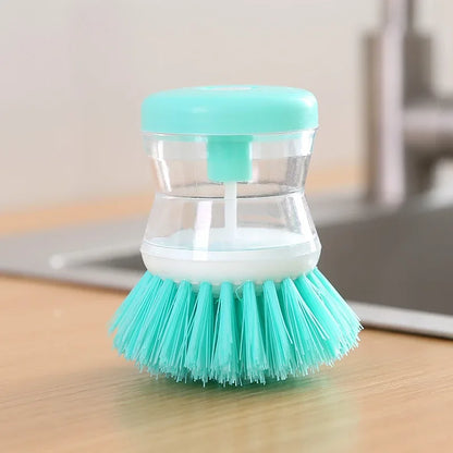 Dish Brush with Soap Dispenser – Kitchen Pot & Utensil Cleaner