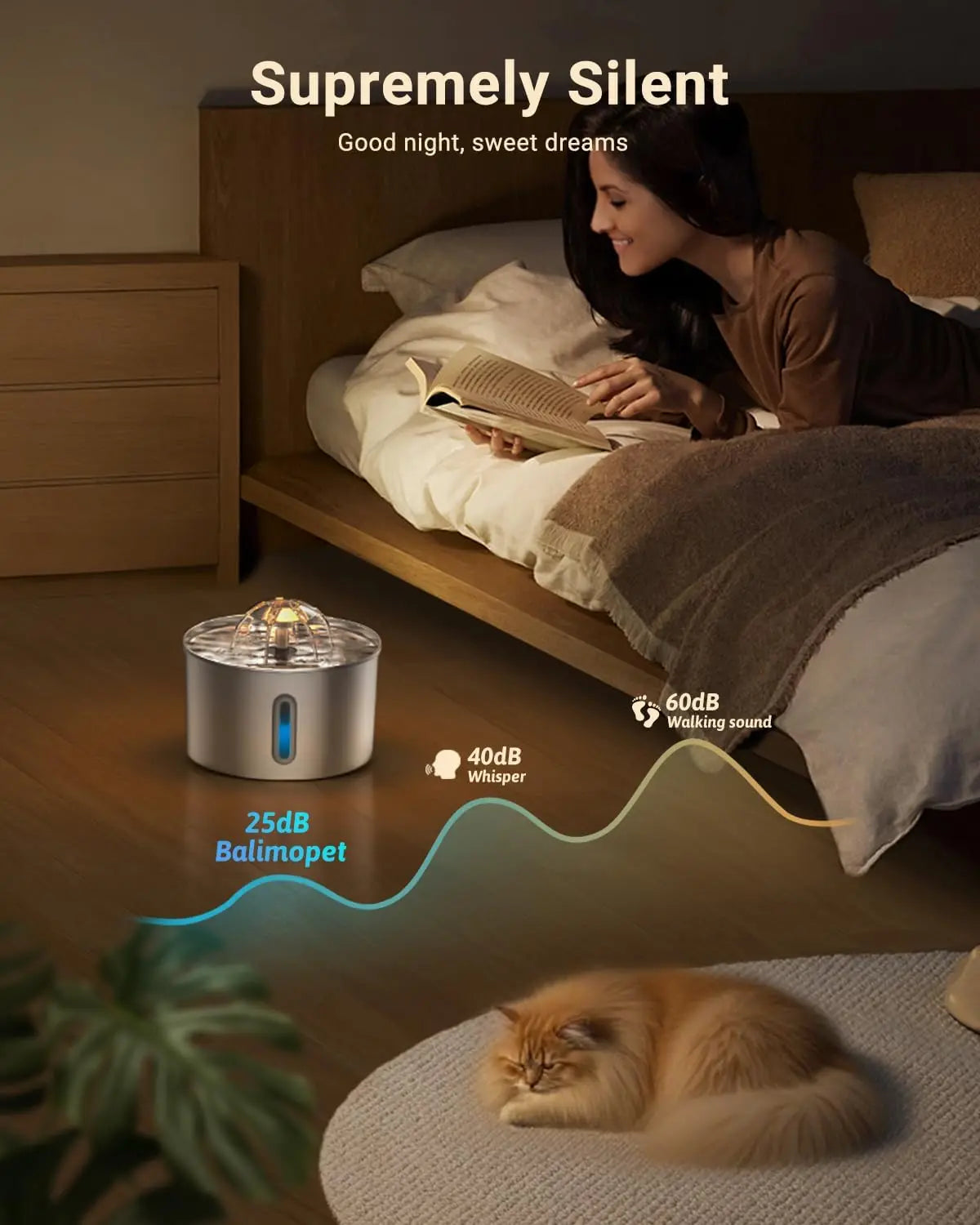 2.2L pet water dispenser for cats and dogs