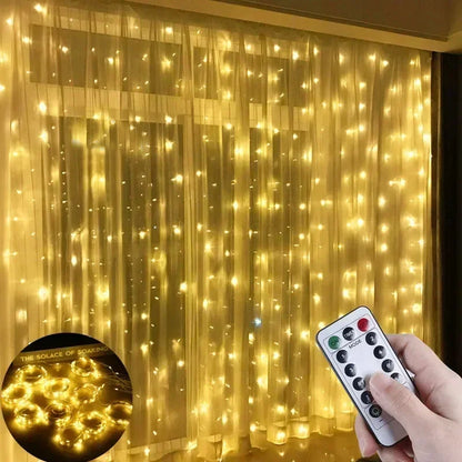 USB Powered LED Curtain Fairy Lights with Remote