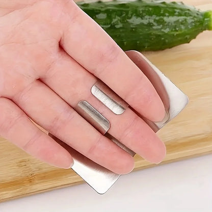 Stainless Steel Finger Guard for Safe Vegetable Slicing