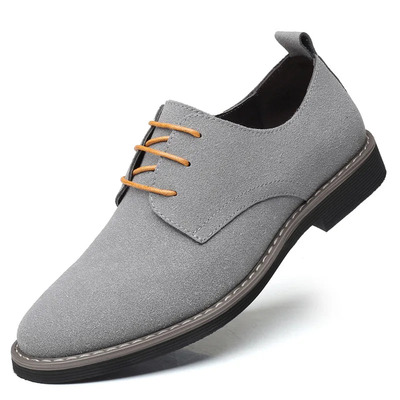 Men’s Black PU Suede Dress Shoes – Business, Wedding & Casual